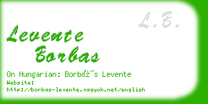 levente borbas business card